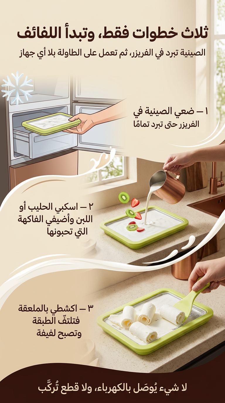 ثلاث خطوات فقط، وتبدأ اللفائف